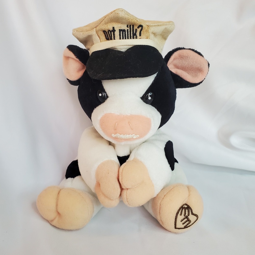 Enesco Mary's Moo Moos‎ Got Milk Cow Plush Stuffed Animal 7"